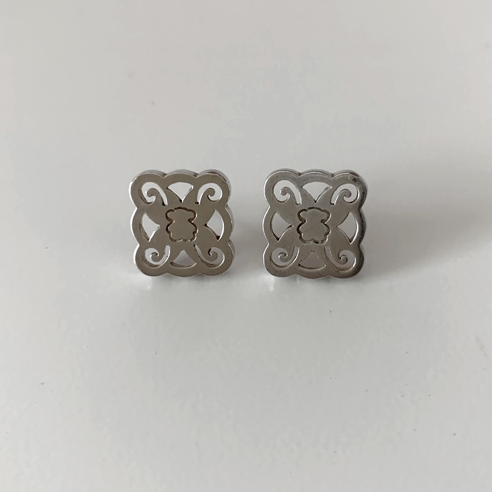 Tous Square Silver Earrings
